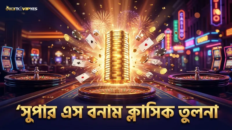 সুপার এস বনাম ক্লাসিক স্লটের পেআউট এবং গেমপ্লে তুলনা।